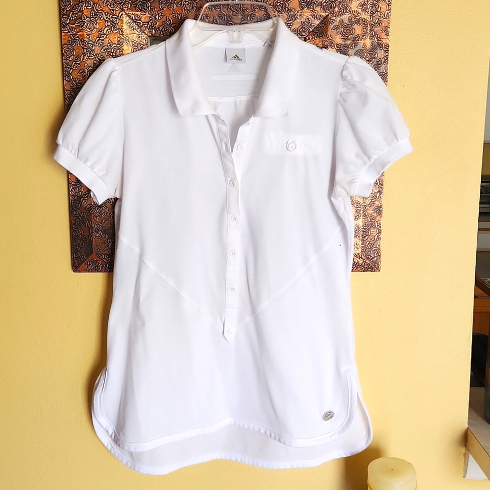 Adidas by Stella McCartney White Short-Sleeve Polo Top